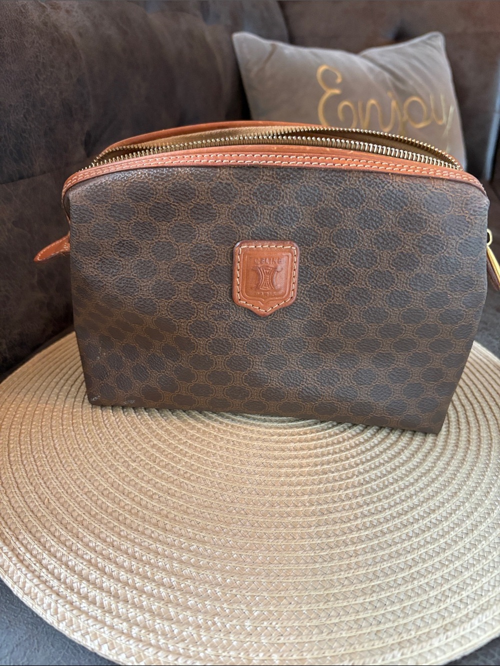 Celine Macadam Cosmetic/toiltry Pouch